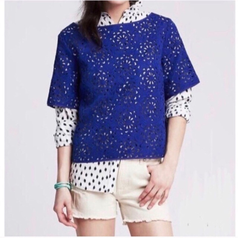 Banana Republic Laser Cut Crop Top